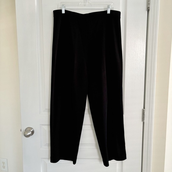 Misook Pants Straight Leg Pull On Ankle Black - Picture 1 of 8